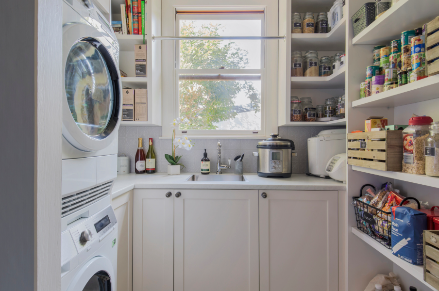 Condo Small Laundry Room and Pantry Combo Ideas