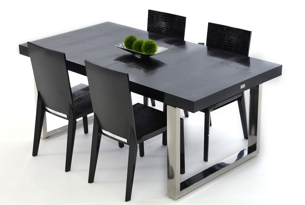 Modern Black Kitchen Table Set